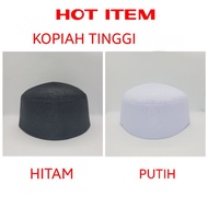 👳🏻‍♀️KOPIAH PUTIH DAN HITAM KOSONG TINGGI 3.5INCI ☑️ READYSTOK