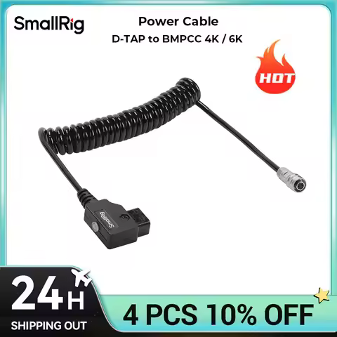 SmallRig D-TAP to BMPCC 4K/6K Coiled Power Cable Suitable for Blackmagic Pocket Cinema 4K / 6K Camer