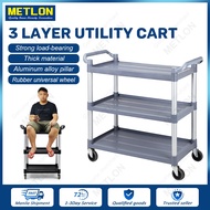 3 tier utility kitchen trolley cart organizer heavy food trolley Hotel Multifunctional PVC push cart