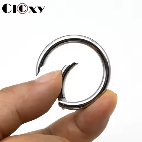 1piece Stainless Steel Openable Keyring Spring Gate O Ring Bag Strap Buckle Trigger Snap Clasp Clip 