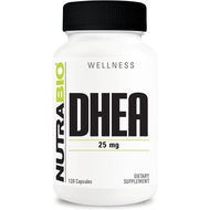 NutraBio DHEA Supplement for Men and Women, 25 mg, 120 Capsules