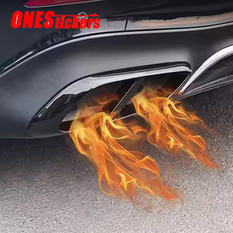 Car Accessories Muffler Exhaust Pipe Tail Cover Trim For Mercedes Benz E Class W214 E260 E300 CLE Co