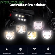 DYRUIDOJSG Cartoon Cat Reflective Stickers, Decoration Stickers Reflective Stickers Motorcycle Helme