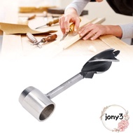 JONY Bushcraft Hand Auger, Leather Sheath Black Manual Auger, Tools Durable Hand Auger Wrench Campin