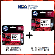 Combo bộ Mực in HP 680 (1 hộp đen F6V27AA + 1 hộp màu F6V26AA) dùng cho HP 1115/3775/1118 / 2138 / 3