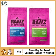 Rawz Meal Free Dry Cat Food Dehydrated Chicken, Turkey Chicken Recipe / Salmon, Dehydrated Chicken &