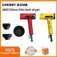 Hair Dryer Cherry Bomb 686S High Speed Negative Ion Salon Hair Styling Blower 110000RPM With Diffuse
