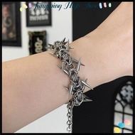 【Jumpping】 Punk Grunge Rock Bracelet Cool Niche Bracelet Goth Charm Jewelry Hip Hop Accessories