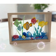 Diy diy Three-dimensional Hollow Hollow Ocean Three-dimensional Picture Frame Picture Frame Wooden F