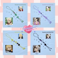 Dr Stone Keychain, Handmade Phone Hanging Rope Waxed Rope Anime Revive the World - Dokuta Suton Phon