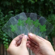 5-20Pcs Acrylic Lucky Artificial Four-Leaf Clover Bookmark  - Simulate Four-Leaf Clover Transparent 