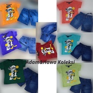 short jeans set kids boy-baju sepasang jeans kanak2