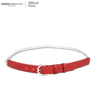 Louis Montini (Lavish Blooms) เข็มขัดผู้หญิง หนังวัวแท้ พร้อมสายโซ่ MGW312