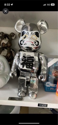 Medicom Toy BE@RBRICK 福達摩銀色