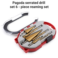 Pagoda Step Drill Set Titanium Coated Hex Shank Drills Bits Steel Wood Cone Hole Opener Cutter Punch