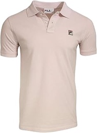 Men's Dante Short Sleeve Chalk Pink Cotton Polo Shirt Sz: M