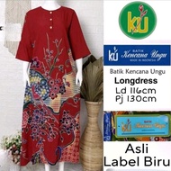 LD 19 KUB LENGAN 3/4 | Daster Panjang Batik Kencana Ungu Original