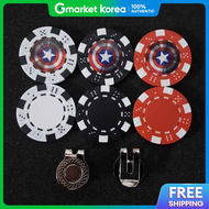 Betting Chip Golf Ball Marker 3 Pieces 1 Magnetic Clip Set