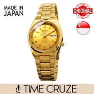 [Time Cruze] Seiko 5 SNK574J1 Japan Made Automatic Gold Tone Stainless Steel Men Women Watch SNK574J SNK574