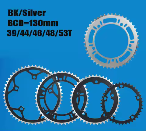 Single Speed Bike Chain Ring, Fixed Gear, Road Track, Folding Bicycle, 130 BCD Fixie, 39 T, 44 T, 46