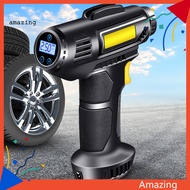 [AM] Car Air Pump Electric Tire Pressure Detection Portable Auto Tire Inflator Equipment for Bicycle