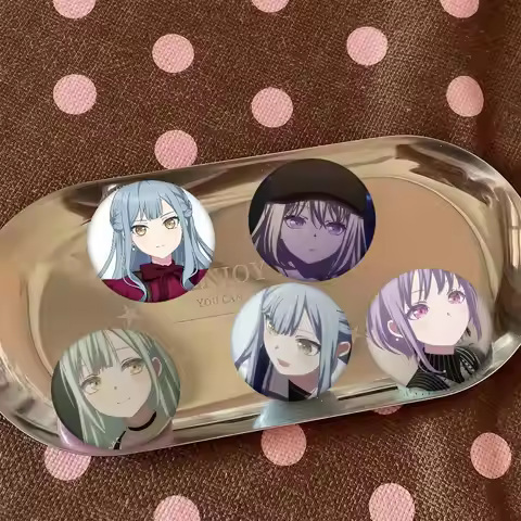 1pc BanG Dream! Ave Mujica Cartoon Style Badge Brooches On Backpack Decoration Round Enamel Pins For