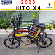 Hito Authorised Dealer - 2023 LITEPRO HITO X4 Premium Version - SHIMANO 7 SPEED DISC BRAKE FOLDABLE 