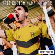 Ps Mitra Kukar Tenggarong Club Strip Football Jersey Custom Stripe Shirt Name and Back Number - 288