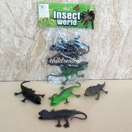 Insect World Toys Rubber Crocodile Toy Lizard Gecko Rubber Toy/ (Dk)