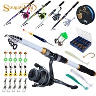 Sougayilang อุปกรณ์สำหรับตกปลาทั้งชุด 1.8-3.3เมตร คันเบ็ดแบบหมุน1000-4000 Series และสายเอ็นตกปลา 100