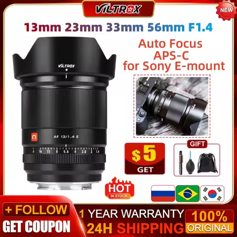 Viltrox 13mm 23mm 33mm 56mm F1.4 Auto Focus Ultra Wide Angle Lens APS-C Lens for Sony♪E-mount๑A6400