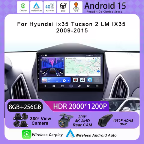 CAR radio Android 4G WIFI Navigation GPS video For Hyundai ix35 Tucson 2 LM IX35 2009-2015 Carplay A