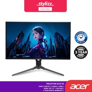 ACER PREDATOR X27UX2 GAMING MONITOR - 27" QD-OLED, 2560 X 1440 2K, 240Hz, 0.03MS, HDMI, DP, BUILT-IN