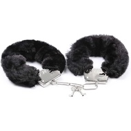 Supplement  with Pure Supports AdvancedStainless Steel Black Fluffy Handcuffs for Ankles and Wrist w