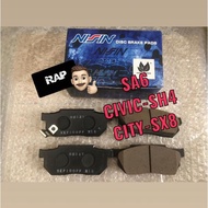 HONDA CIVIC SH4/ACCORD SA6/CITY SX8 FRONT BRAKE PAD (NISSIN JAPAN)