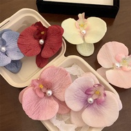 2025 New Butterfly Orchid Flower Hair Clip Girl Hairpin Seaside Vacation Headwear Hair Accessories S