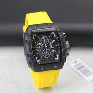 Jam tangan pria Leopard tali rubber tanggal aktif chrono off original