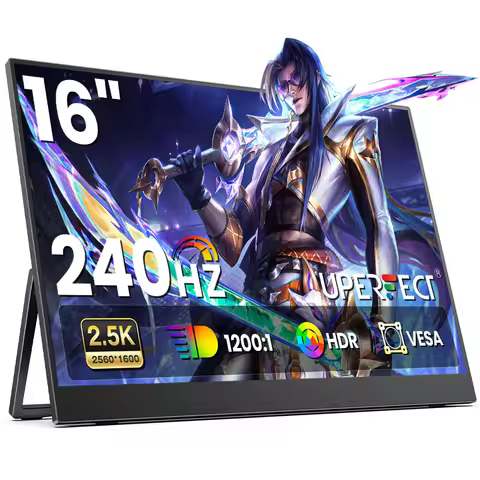 UPERFECT 16" 2.5K 240Hz Portable Gaming Monitor 16:10 IPS Screen With type-c Mini HDMI Second Displa