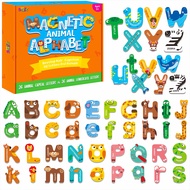 52 Magnetic Alphabet, 26 Uppercase & 26 Lowercase Letters, Adorable Animal Shape Alphabet ABC Magnet