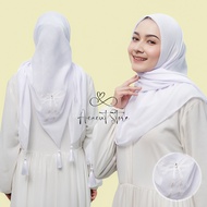 Hijab Segi Empat Paris Tasel Bordir Motif Pita /Kerudung Coquette Paris Pita / kerudung Ribbon