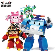 【Ready Stock】robocar poli toys car original set[Clearance] Silver Glory Genuine POLI Police Car Silv