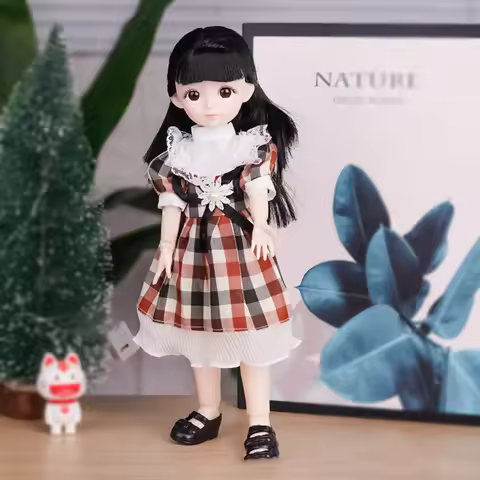1/6 SD 30cm Bjd with Clothes Long Hair Attractive Eyes Princess Dress Up BJD Anime Ball Jointed Prin