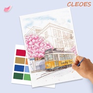 CLEOES Watercolor Painting Book, Specialty Paper With Pigment Gouache Graffiti Book, Interesting Wit