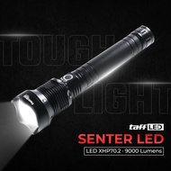 TaffLED Senter LED Long Range Zoom USB Recharge XHP70.2 9000 Lumens - HS313