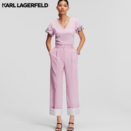 KARL LAGERFELD - RTW-1 HUN KIMS EDIT TAILORED PANTS ORCHID BOUQUET 241W1010