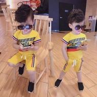 FF model cotton t-shirt set with personalized edges for babies 8-22kg