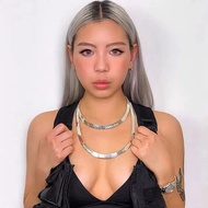 Ambush X Nike Necklace Titanium Steel Collar Snake Bone Chain English Men Women Metal European Ameri