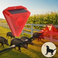 Solar Outdoor Animal Deterrent, Dog Bark & Light Alarm, Waterproof for Villas & Farms Penangkis Haiw