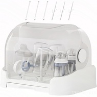 Dry Bottle Storage Rack| Covered Storage Box with Detachable Draining Tray, Suitable for Baby Bottle