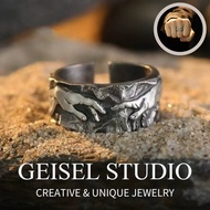 [GEISEL] Adam's Hand Ring Retro Famous Painting Boy Swan Style Male Elegant (D-035)